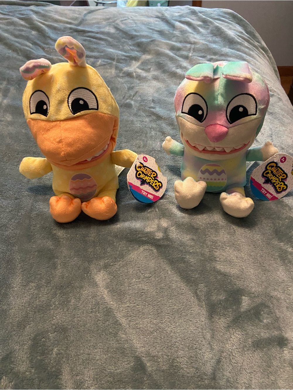 Chomper Plush Toy - Yellow Easter Egg Design -